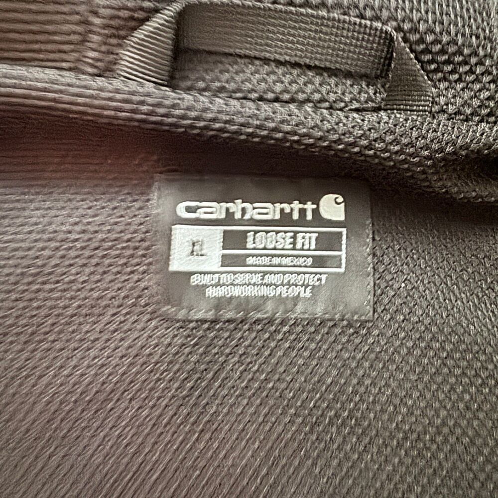 Carhartt Hoodie Mens XL Loose Fit Blue Thermal Lined Rain Defender Midweight - Picture 8 of 10